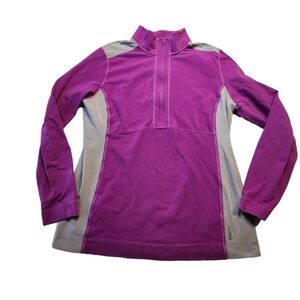 Eddie Bauer Women's Long-Sleeve Stretch 1/2 Zip Freedry Workout Top Size XL D26